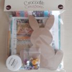 3D Papier Mache Flat Rabbit Packaged