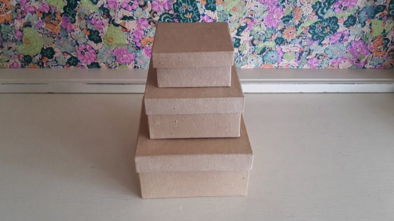 Papier Mache Square Box Set