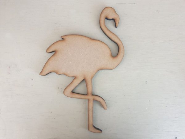 Wooden Flamingo Shape