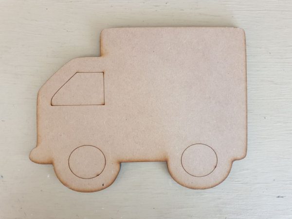 wooden Lorry craft shape