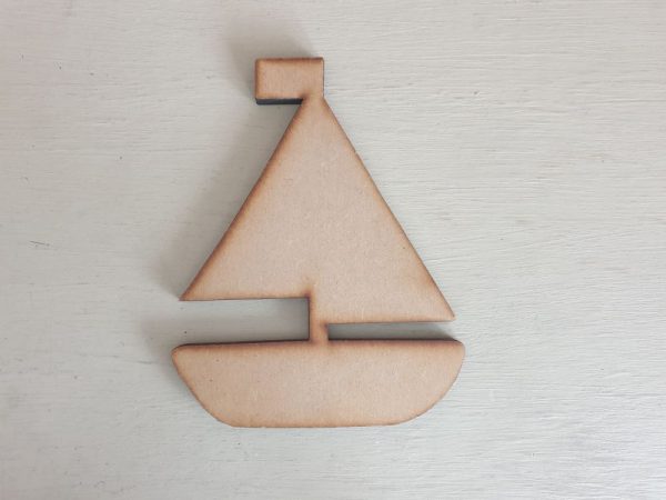 Wooden Sail Boat craft shape